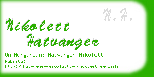 nikolett hatvanger business card